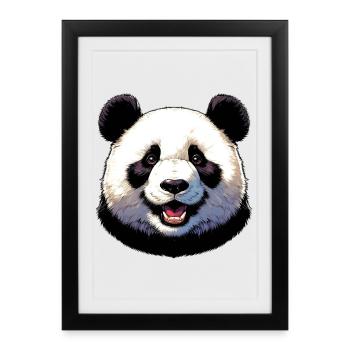 Panda - Framed poster (27 × 37 cm) - black - Front