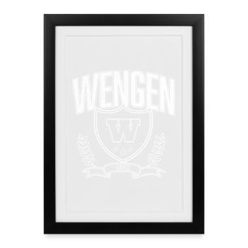 Wengen, Suisse - Affiche encadrée (27 × 37 cm) - noir - Devant