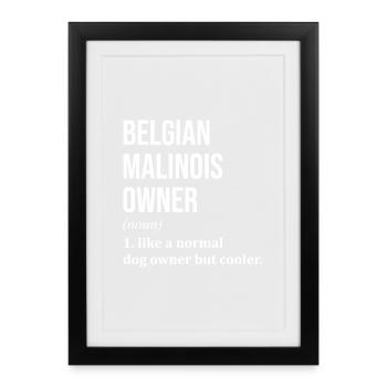 Belgian Malinois Belgian Malinois Belgian Malinois - Framed poster (27 × 37 cm) - black - Front