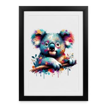 Koala - Framed poster (27 × 37 cm) - black - Front