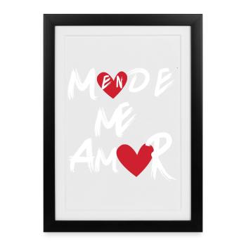 En Mode Me Amor : Design Blc - Affiche encadrée (27 × 37 cm) - noir - Devant