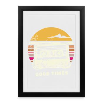Old Retro Cassette – vintage Mixtape Memories - Framed poster (27 × 37 cm) - black - Front