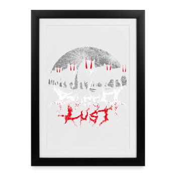 Meute de loups Soif de sang - Affiche encadrée (27 × 37 cm) - noir - Devant