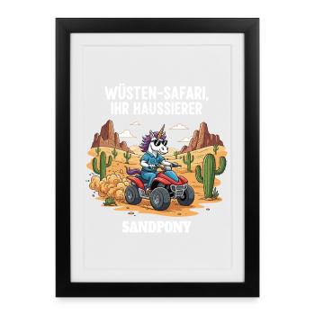 Desert Unicorn - Framed poster (27 × 37 cm) - black - Front