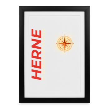 Herne - Gerahmtes Poster (27 × 37 cm) - Schwarz - Vorne