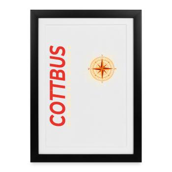 Cottbus - Gerahmtes Poster (27 × 37 cm) - Schwarz - Vorne