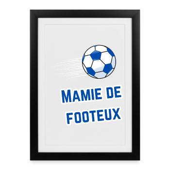 T-shirt Granny Supporter Footballer - Framed poster (27 × 37 cm) - black - Front