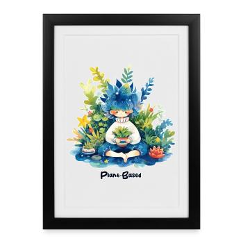 Plant-Based - Framed poster (27 × 37 cm) - black - Front