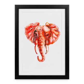Elephant - Framed poster (27 × 37 cm) - black - Front