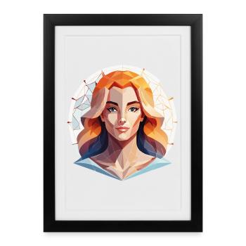 Vierge - Affiche encadrée (27 × 37 cm) - noir - Devant