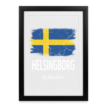 Helsingborg - Framed poster (27 × 37 cm) - black - Front