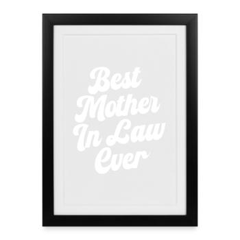 Meilleure belle-mère de tous les temps - Affiche encadrée (27 × 37 cm) - noir - Devant