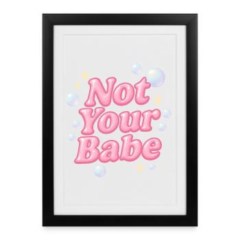 Not Your Babe / Design Y2K - Affiche encadrée (27 × 37 cm) - noir - Devant