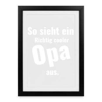 Real Cool Grandpa Guy Grandpa Grandpa Grandpa - Framed poster (27 × 37 cm) - black - Front
