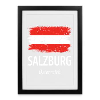 Salzbourg - Affiche encadrée (27 × 37 cm) - noir - Devant