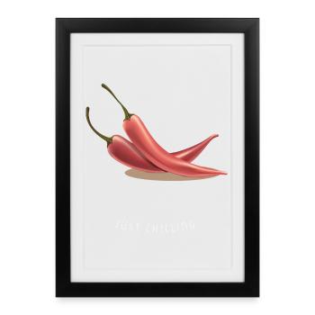 Chili Chillin' – Funny Holiday Motif - Framed poster (27 × 37 cm) - black - Front