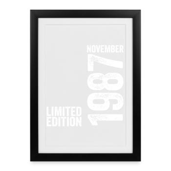 Novembre 1987 Édition Limitée Novembre 1987 - Affiche encadrée (27 × 37 cm) - noir - Devant