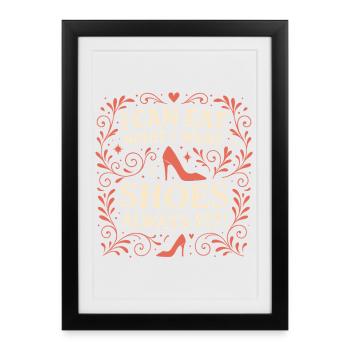 Shoes Always Fit – Fashion Statement - Gerahmtes Poster (27 × 37 cm) - Schwarz - Vorne