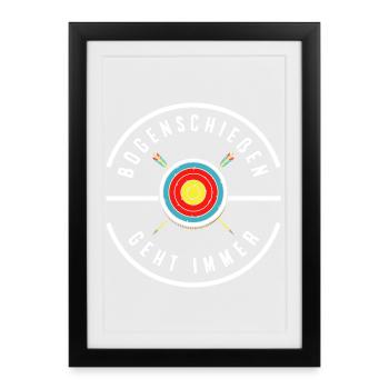 I go archery - Framed poster (27 × 37 cm) - black - Front