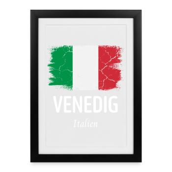Venice - Framed poster (27 × 37 cm) - black - Front