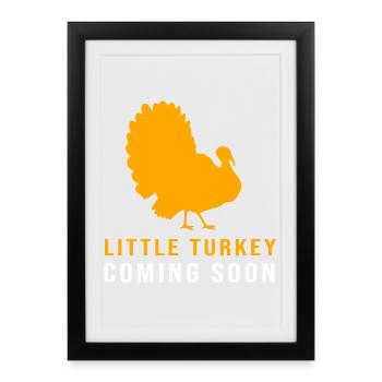Thanksgiving Gender Reveal Future Maman - Affiche encadrée (27 × 37 cm) - noir - Devant