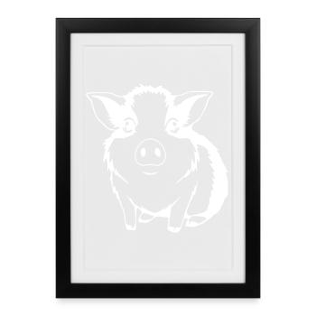Guinea Pig T-shirt Gift - Framed poster (27 × 37 cm) - black - Front