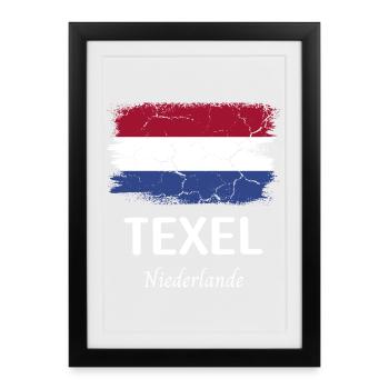 Texel - Affiche encadrée (27 × 37 cm) - noir - Devant