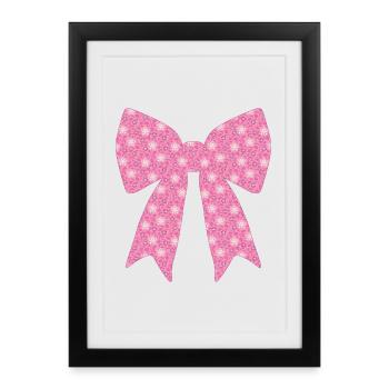 Ruban rose - Affiche encadrée (27 × 37 cm) - noir - Devant