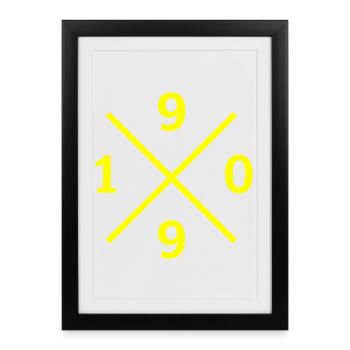1909 – Ruhrpott Love Football Dortmund Shirt - Framed poster (27 × 37 cm) - black - Front