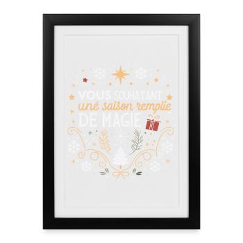 Saison magique et magie festive - Affiche encadrée (27 × 37 cm) - noir - Devant