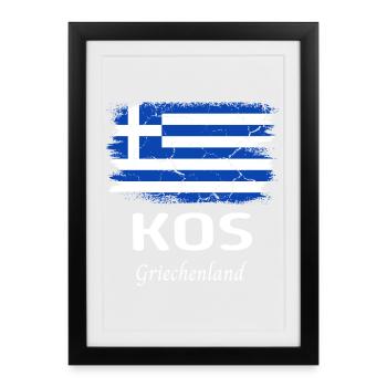 Kos - Framed poster (27 × 37 cm) - black - Front