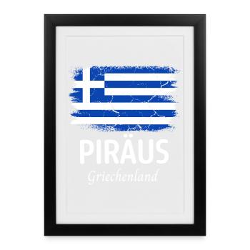 Pirée - Affiche encadrée (27 × 37 cm) - noir - Devant