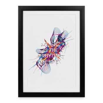 Music is the rhythm of life - Framed poster (27 × 37 cm) - black - Front