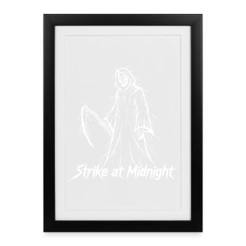 Frappe de minuit - Affiche encadrée (27 × 37 cm) - noir - Devant