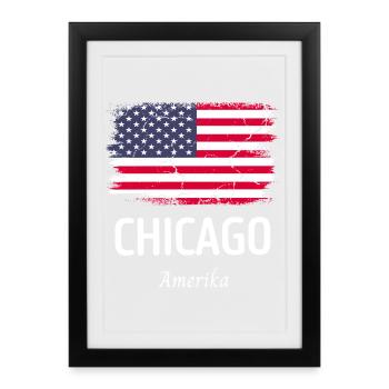 Chicago - Framed poster (27 × 37 cm) - black - Front