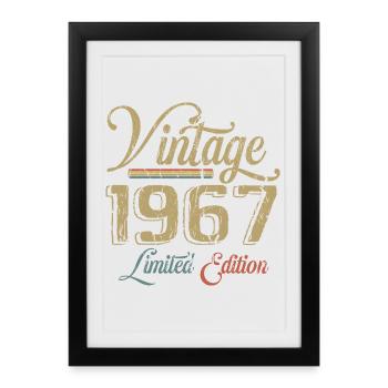Millésime 1967 Édition limitée Naissance Annésime 1967 - Affiche encadrée (27 × 37 cm) - noir - Devant