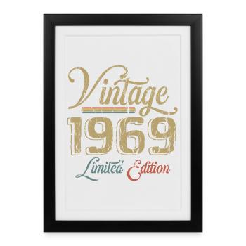 Millésime 1969 Édition limitée Naissance Année 1969 - Affiche encadrée (27 × 37 cm) - noir - Devant