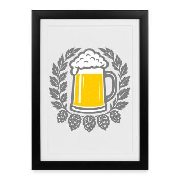 Brancard - Affiche encadrée (27 × 37 cm) - noir - Devant