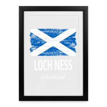 Loch Ness - Framed poster (27 × 37 cm) - black - Front