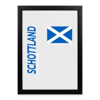 Glasgow - Affiche encadrée (27 × 37 cm) - noir - Devant