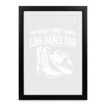Boot et chapeau de danse en ligne - Affiche encadrée (27 × 37 cm) - noir - Devant
