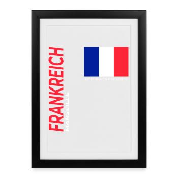 Marseille - Framed poster (27 × 37 cm) - black - Front