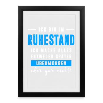 Retired Retirement Gift Idea - Framed poster (27 × 37 cm) - black - Front