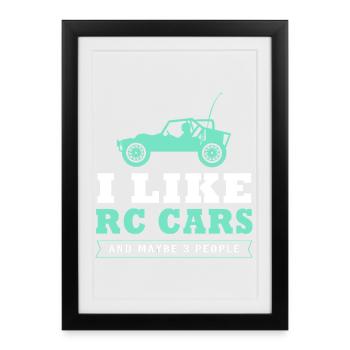 RC Car Toy Car - Framed poster (27 × 37 cm) - black - Front