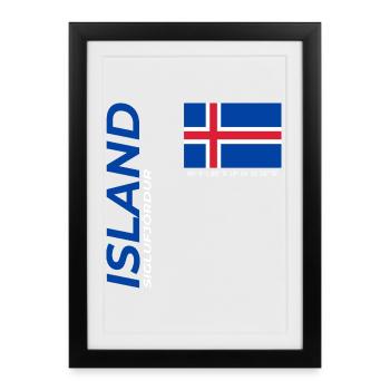 Siglufjördur - Framed poster (27 × 37 cm) - black - Front