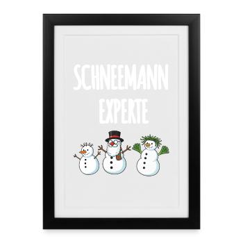 Snowman Expert - Framed poster (27 × 37 cm) - black - Front