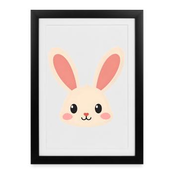 Lapin Lapin - Affiche encadrée (27 × 37 cm) - noir - Devant