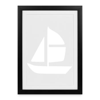 Sailboat Sailing Ship Sailing Gift Holiday - Framed poster (27 × 37 cm) - black - Front
