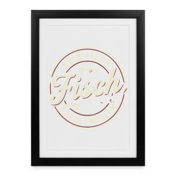 No Fish, No Problem, Angler Shirt, Hoodie - Framed poster (27 × 37 cm) - black - Front