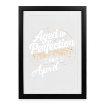 April 1969 birthday april 1969 - Framed poster (27 × 37 cm) - black - Front
